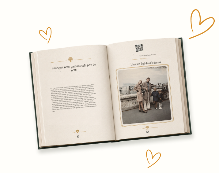 Un livre StoryKeeper ouvert